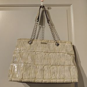 Kate Spade Croc Embossed Leather Shoulder Bag